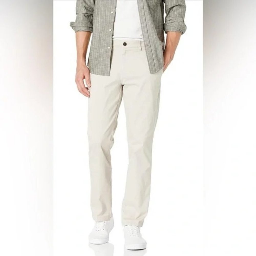 NWT Good threads Men's Straight-Fit Washed Comfort Stretch Chino Pant
